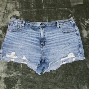 Aerie Cutoff Denim Shorts Women's 2XL Blue Distressed Pockets Casual Summer